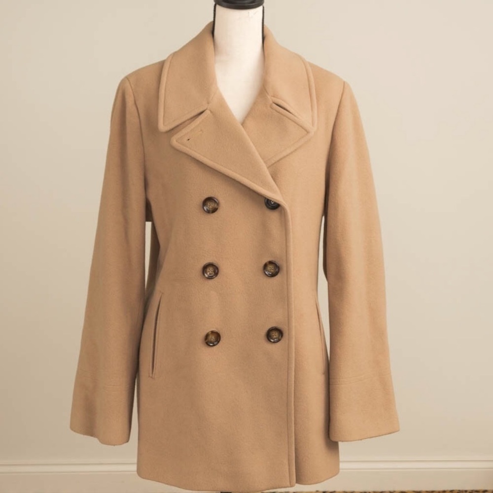 Calvin Klein cashmere blend camel peacoat (18)